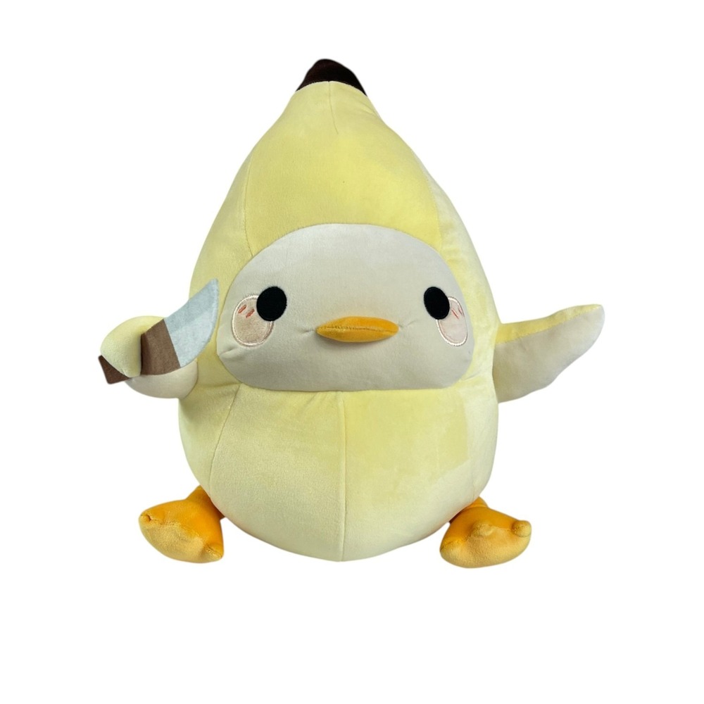 Kawaii Honeymaru Banana Duck Chick Plush 15" Stuffed Toy Lovey